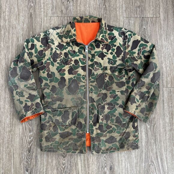 Sears Other - Vtg 60s Sears Roebuck Duck Camo Field Tested Hunting Jacket Talon Zip L Reverse